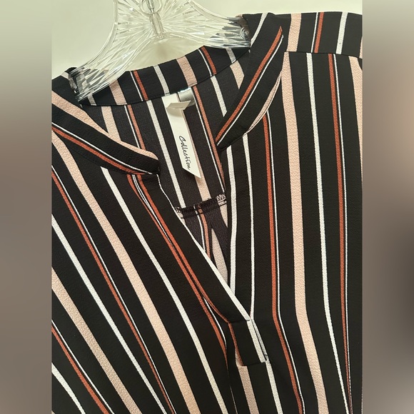✨ Black/Striped Hi-Low Blouse |Size XL ✨ - Picture 3 of 7